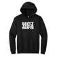 Black Happy Truck Month hoodie with white logo text on a white background