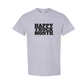 Gray Happy Truck Month t-shirt with black logo text on a white background